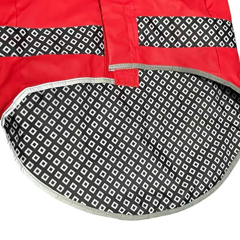 Good2Go Dog Raincoat XL Red Hooded Waterproof Reflective Slicker Jacket Petco